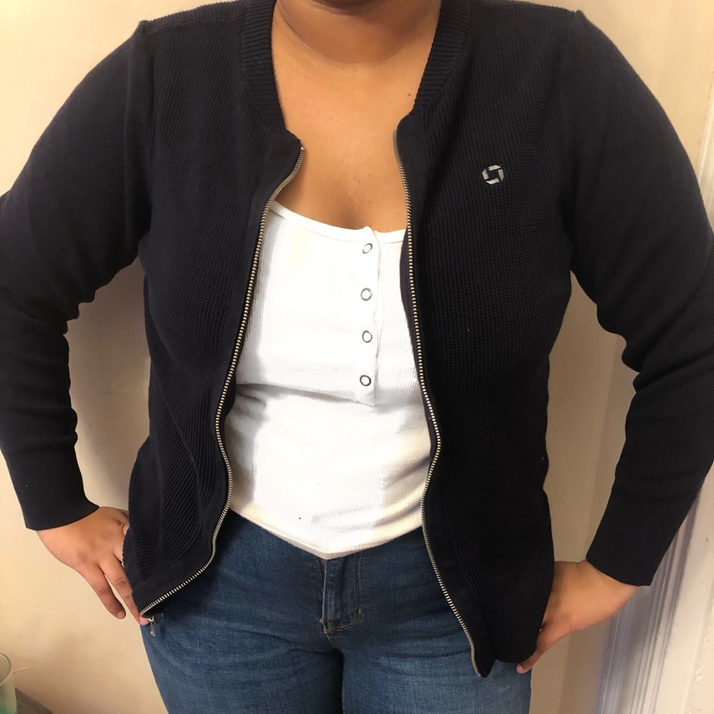 Chase Bank Uniform  Zipper Sweater